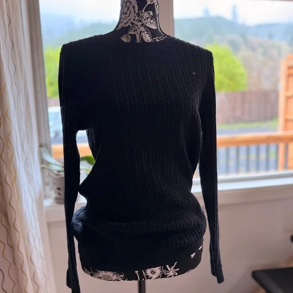 Tommy Hilfiger Blue Cable Knit Sweater - Picture 3 of 8